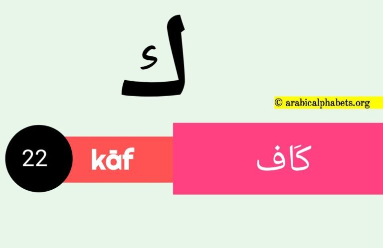 Twenty-second Arabic Alphabet Letter