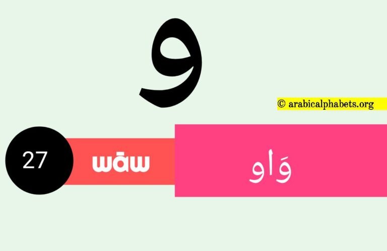 Twenty-seven Arabic Alphabet Letter