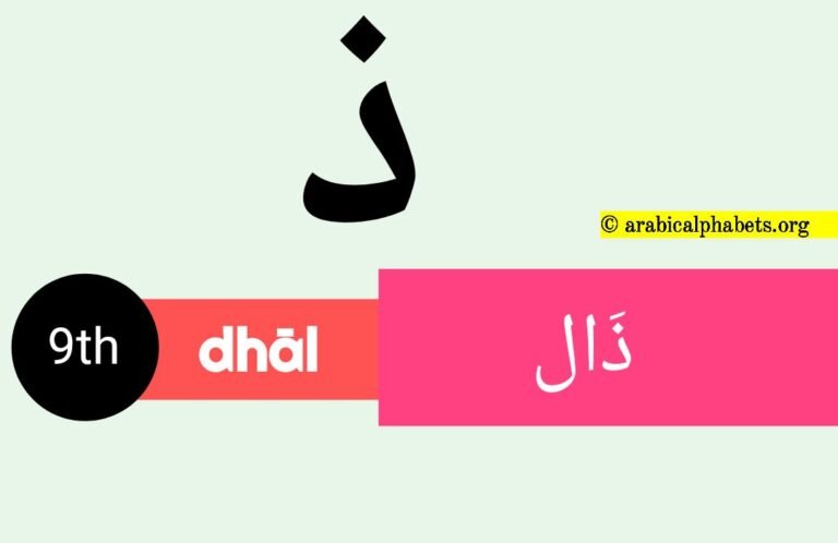 Know Ninth Arabic Alphabet Letter  