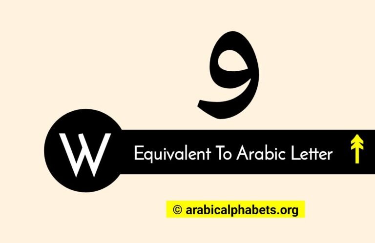 The Letter W In Arabic With Examples & Exact Matching