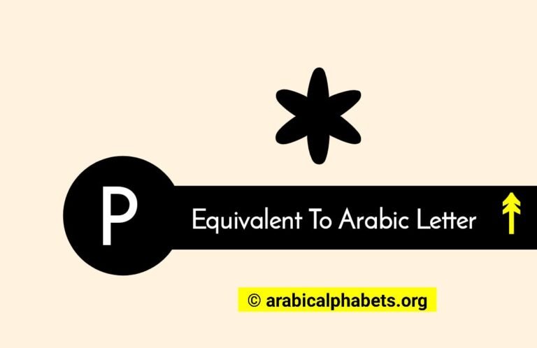 The Letter P In Arabic With Examples & Exact Matching